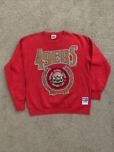 Vintage San Francisco 49ers Nutmeg Crewneck Sweatshirt Embroidered USA Made L