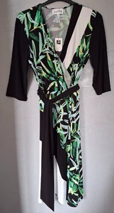 Joseph Ribkoff leaf patterned dress size 20 - Picture 1 of 9