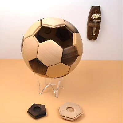 METRA Trofeo in legno calcio in legno decorazione moderno mondiali uomo regalo puzzle gioco