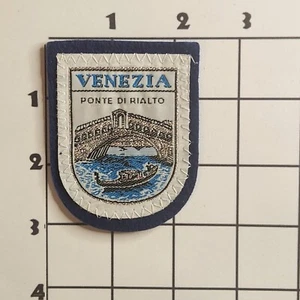 Venezia Venedig Patch Italien Vintage Souvenir Reise Schild zum Aufnähen gewebt auf Filz - Bild 1 von 1