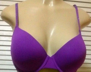 SUJETADOR DE PUNTOS LUREX VICTORIA SECRET ""NUEVO"" ROSA PUSH-UP NEÓN PÚRPURA 36D - Imagen 1 de 7