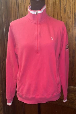Ralph Lauren Golf Rosa Caliente Terry Francés Cuarto Cremallera Oakmont Country Club PA Foto 1 de 4