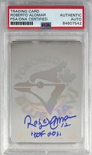 Roberto Alomar auto insc Upper Deck card MLB Toronto Blue Jays PSA Encapsulated