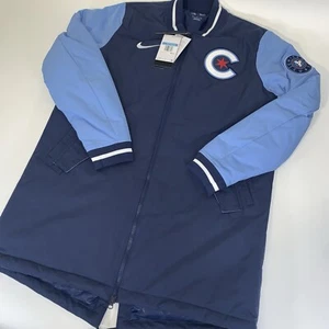 Nike Chicago Cubs Authentic Collection City Connect Dugout Jacket Men's Sz Med - Picture 1 of 15