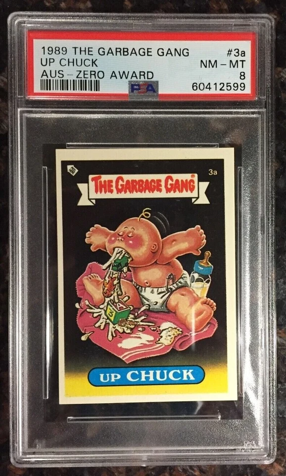 1989 The Garbage Gang #3a Up Chuck Australia PSA 8 NM-MT Sticker Card POP 1 - Image 1 of 1