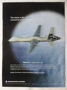 8/2004 PUB GENERAL ATOMICS AERONAUTICAL SYSTEMS DRONE MARINER NAVY ORIGINAL ANZEIGE - Bild 1 von 1
