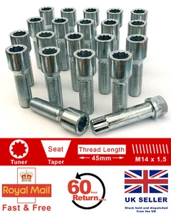 20 x Tuner bolts M14 x 1.5, extended 45mm for Aftermarket alloy wheels. Audi - Picture 1 of 5