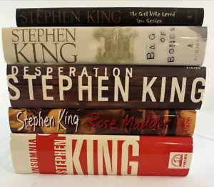 5 Stephen King Vtg Hardcover Books Insomnia Desperation Bag Bones Rose Madder - Picture 1 of 16