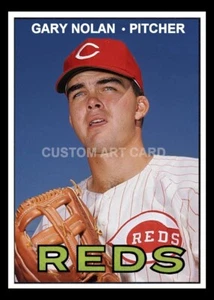 Gary Nolan Cincinnati Reds 1967 Style Custom Baseball Art Card - Picture 1 of 2
