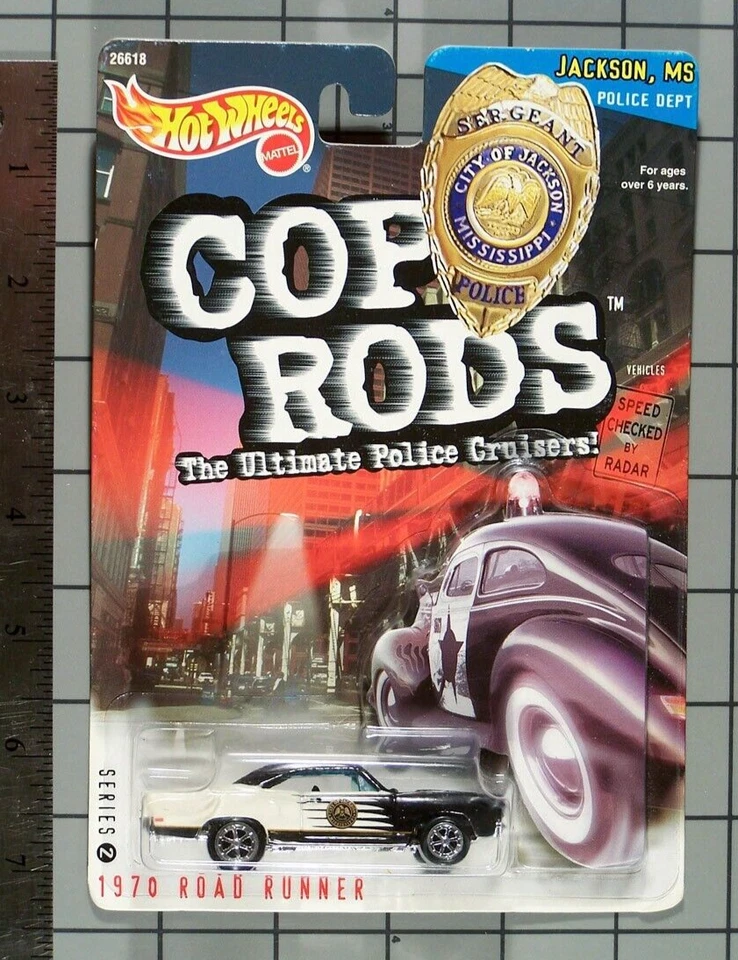 Hot Wheels 1999 Cop Rods серия 2, '70 Road Runner, Jackson Mississippi - Изображение 1 из 1