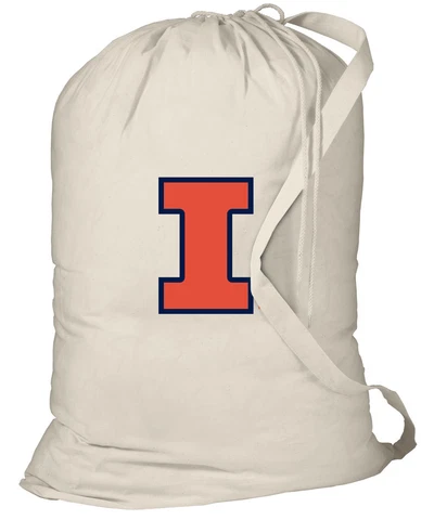 University of Illinois Laundry BagsIllini Clothes Bag w/ SHOULDER STRAP! Cover