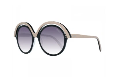 Auténticas gafas de sol redondas negras para mujer EMILIO PUCCI EP65 05B - 53 mm (53-5) Foto 1 de 4