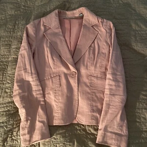apt 9 pink linen blazer women size6 - Picture 1 of 9