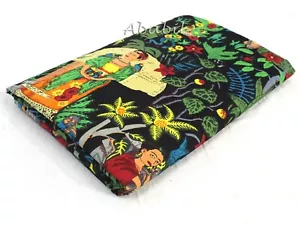 2.5 Yard Indian Handmade Cotton Running Fabric Floral Printed Dressmaking Fabric - Picture 1 of 10