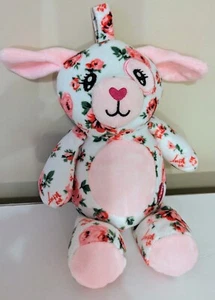 Betsey Johnson Plush Bunny Rabbit In a Floral Design Stuffed Animal - Picture 1 of 10