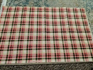 Red, Green, And Gold Plaid Osnaburg (Fabric Traditions) - Picture 1 of 3