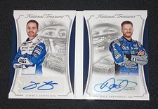 Jimmie Johnson Dale Earnhardt Jr. Auto /24 2016 Panini National Treasures Nascar