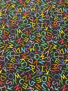 100% Cotton Kids Alphabet FLANNEL Fabric By Windham - Picture 1 of 1
