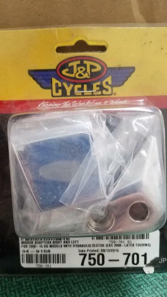 Adaptadores de espejo cromados Harley Davidson R&L VTwin Foto 1 de 1