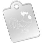 'Rooster' Clear Acrylic Keyrings (AK020594)
