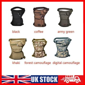 Men's Tactical Military Leg Bag Hip Drop Belt Waist Pack Travel Riding Hiking - Picture 1 of 16
