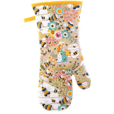 Ulster Weavers Bee Keeper Floral Cotton & Polyester Padded Oven Mitt Gauntlet