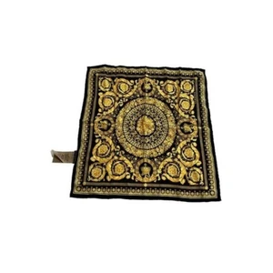 Versace Barocco Print Foulard in Black - Picture 1 of 6