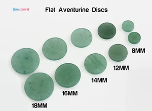 8MM Loose Aventurine Discs Round Flat Natural Genuine green Gemstone 10 pcs  - Picture 1 of 10