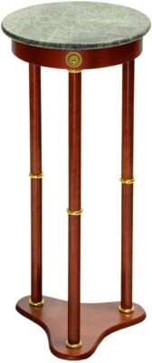 White Marble Stone Round Plant / Telephone / Vase Stand New - Image 1 of 3