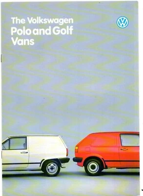 Volkswagen Polo & Golf Vans 1987-1988 UK Market Sales Brochure - Image 1 of 2