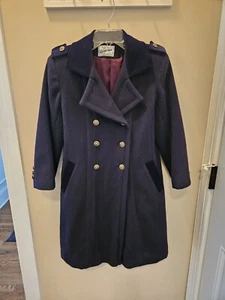 Vintage Rothschild Wool Girl's Coat Dark Navy Sz.14 - Picture 1 of 8