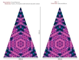 psychedelic shade sails - Picture 1 of 3
