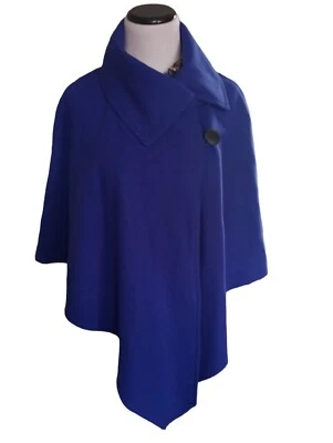 Capa de lana clásica Jones of New York azul cobalto pequeña Foto 1 de 4