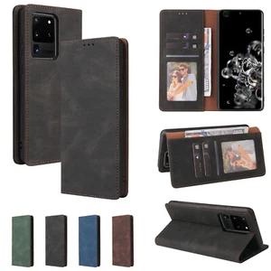 For Samsung Note 10 10+ Lite 20 Ultra Flip Leather Wallet Slim Phone Cover Cases - Picture 1 of 16
