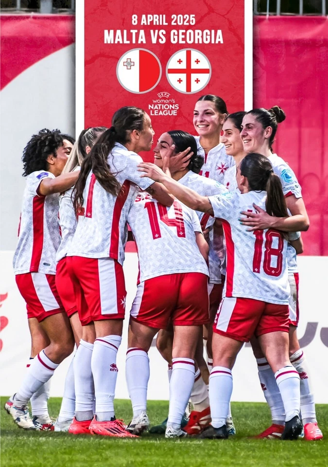 MALTA v GEORGIA 8 April 2025 UEFA Nations League WOMENS FAN edition - Image 1 of 1