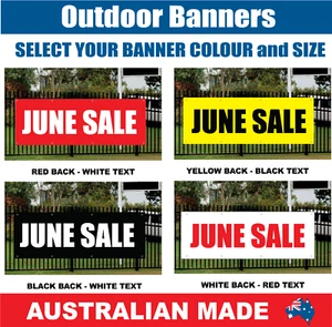 JUNE SALE - VINYL BANNER SIGN - Australian Made - Picture 1 of 4