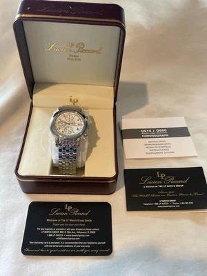 Lucien Piccard Men’s Chronograph Stainless Steel Watch – 38mm Quartz With Box - Image 1 of 4