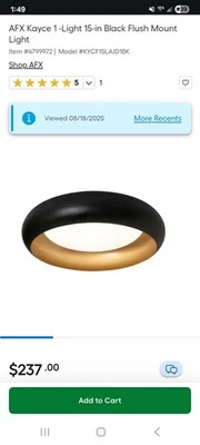 Luminária de teto Sylvania Dom preta fosca LED embutida com luz noturna - Imagem 1 de 4