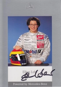 FIRMADA ELLEN LOHR MERCEDES ZAKSPEED 1995 DTM CLASE C AUTÓGRAFO TARJETA CONDUCTOR FOTO - Imagen 1 de 3