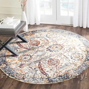 SULIS CHOBI COLOURFUL TRADITIONAL ROUND RUG (M) 150x150cm **FREE DELIVERY** - Picture 1 of 3