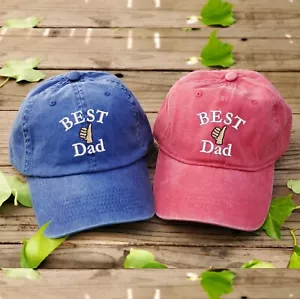 Best Dad thumbs up embroidered dad hat, Best dad embroidered ball cap - Picture 1 of 3