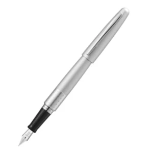NEW Pilot Metropolitan Fountain Pen Silver Barrel Medium Nib Black - Picture 1 of 1