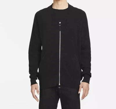 Cárdigan utilitario Nike ESC $400 cremallera en F hecho en Italia DH2677-010 algodón/seda para hombre L Foto 1 de 4