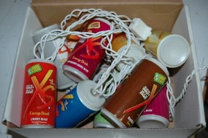 XS Energy Drink Christmas Party Lights Plastic Cans Old Stock Amway Swag - Picture 1 of 5