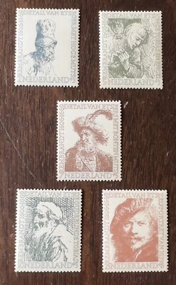 1956 NETHERLANDS MINT MNH OG STAMPS SET #B291-B295 SUMMER PORTRAITS BY REMBRANDT - Image 1 of 3