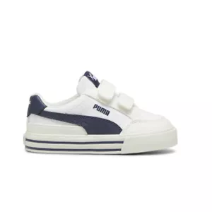 PUMA Court Classic Vulc Fs V Slip On Toddler Boys Blue, White Sneakers Casual S - Picture 1 of 6