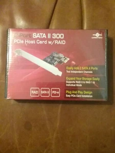 Vantec UGT-ST420R 2-Port SATA II 300 PCIe Host Card with RAID - Picture 1 of 3