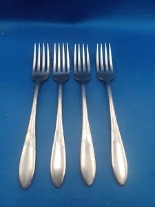 Lot of 4 Oneida Oneidacraft DEBONAIR Stainless Dinner Forks 7 1/2" - Picture 1 of 5