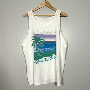 Vintage Tank Top Life on The Beach Palmas Del Mar 80s 90s - Picture 1 of 5