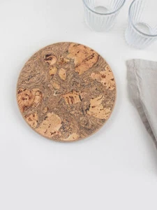 Cork Ethos Thick Cork Round Trivet Natural Cork Hot Pot Stand - Picture 1 of 14